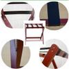 Folding Solid Wood Luggage Rack with 7 Nylon Straps view 2