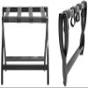 Folding Solid Wood Luggage Rack with 7 Nylon Straps view 3