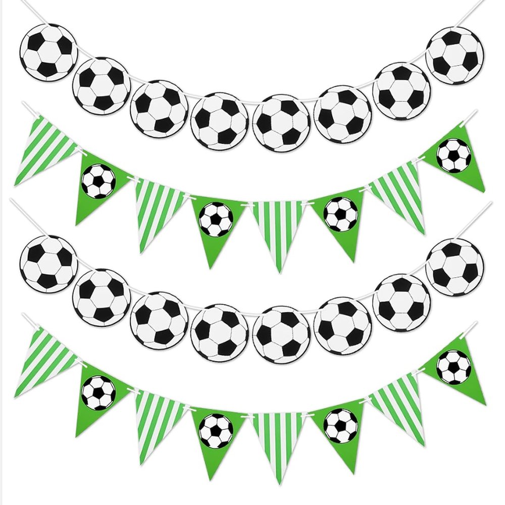 4-Piece Soccer Party Decoration Banner Set