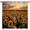 ANHOPE Sunset Sunflower Blackout Curtains, 2-Pack, 90 x 55 in view 2