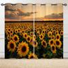 ANHOPE Sunset Sunflower Blackout Curtains, 2-Pack, 90 x 55 in view 3