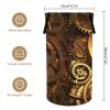 NQLYUT Large Freestanding Laundry Hamper with Steampunk Gears, Collapsible view 2