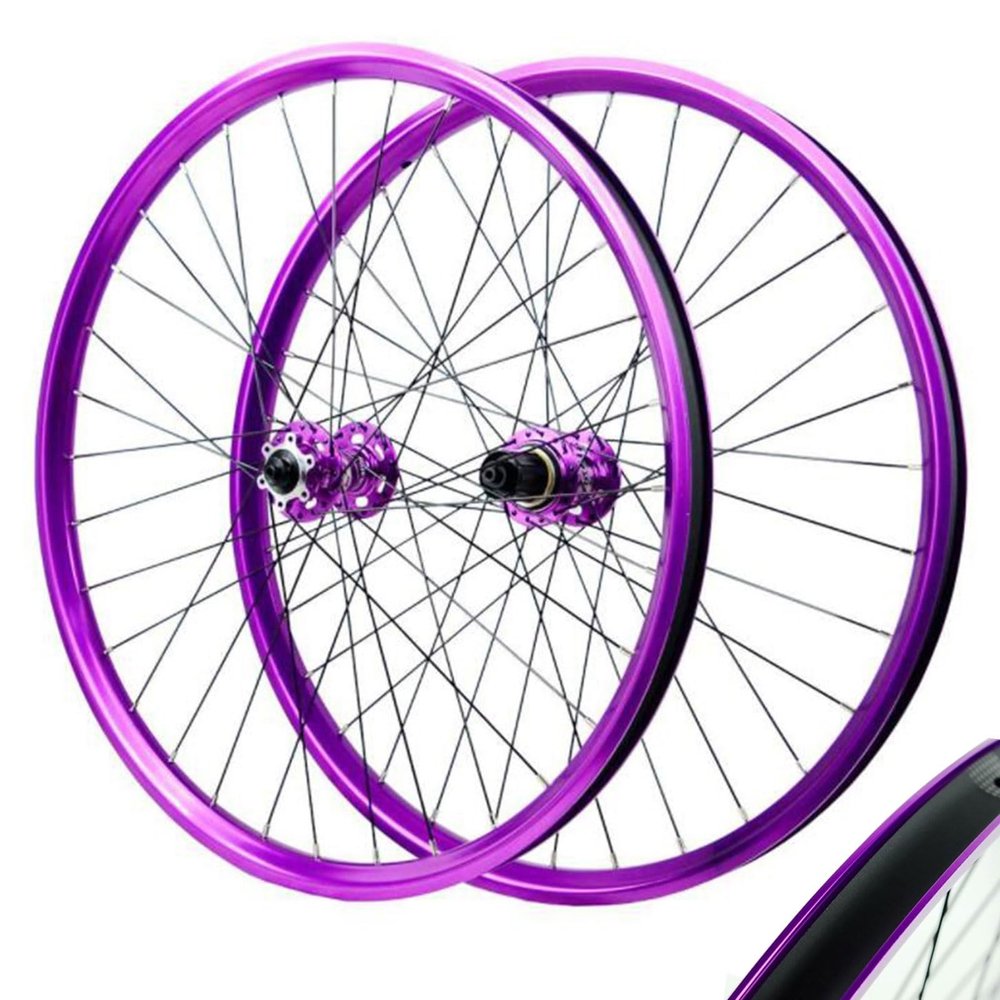 ZECHAO Aluminum Mountain Bike Wheelset, 29-Inch, Purple-HG