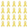 WANDIC 20-Piece Yellow Ribbon Iron-On Patches for Bone Cancer Awareness view 1