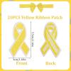 WANDIC 20-Piece Yellow Ribbon Iron-On Patches for Bone Cancer Awareness view 2