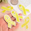 WANDIC 20-Piece Yellow Ribbon Iron-On Patches for Bone Cancer Awareness view 3