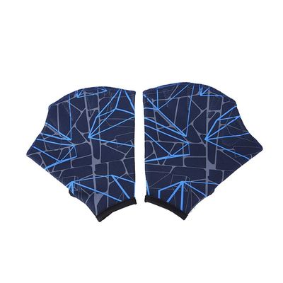 JTLB Swim Gloves, Improve Upper-Body Strength and Propulsion in Water, Nylon, Blue, S