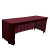 White Stretch Spandex Tablecloth for 5 ft Tables, 152 × 76 × 76 cm view 3