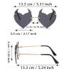 Women's Festival Sunglasses, Rimless Heart-Shaped Irregular Party Accessories view 3