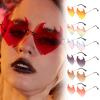 Women's Festival Sunglasses, Rimless Heart-Shaped Irregular Party Accessories view 4
