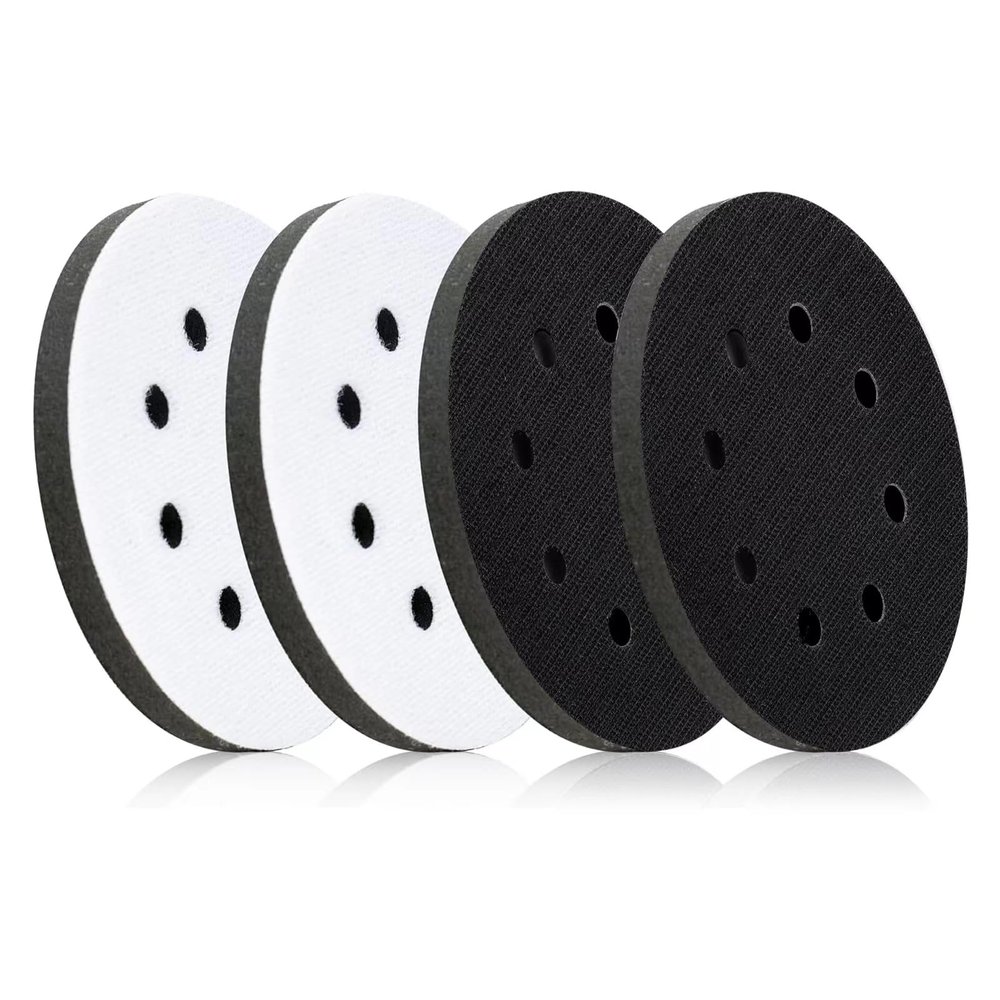 4-Piece 125 mm Foam Sanding Pads for Random Orbital Sanders