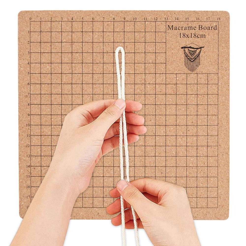 Macramé Cork Project Board with Grid