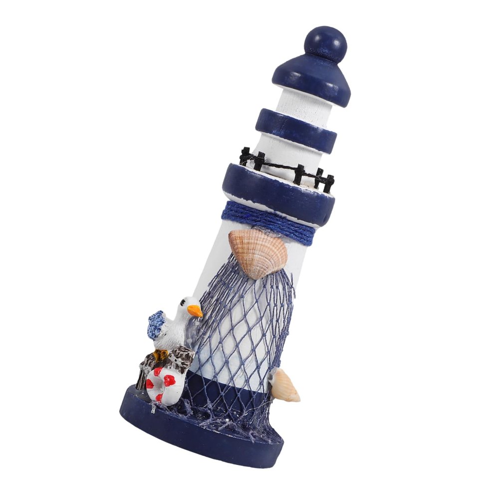 Vaguelly Mediterranean Lighthouse Desktop Ornament
