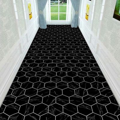 ANram Modern Runner Rug, Non-Slip, 1.4 x 1 m