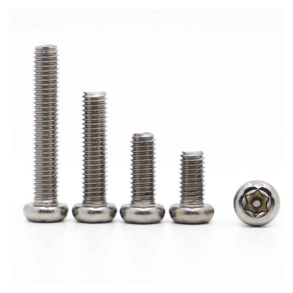 Manoud 5–50-Piece M2–M8 A2 304 Stainless Steel Tamper-Resistant Torx Security Screws with Pin, Pan Head (10 mm, M2.5, 50 pcs)