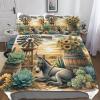 PAZZK Donkey 3D Microfiber Duvet Cover Set, 3-Piece, Zipper, Double (200 x 200 cm) view 1