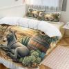 PAZZK Donkey 3D Microfiber Duvet Cover Set, 3-Piece, Zipper, Double (200 x 200 cm) view 4
