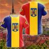 YuanDiann 2024 European Cup T-Shirt, Romania Flag Print, Men's and Women's, Quick-Dry Fan Shirt, #4, M view 2