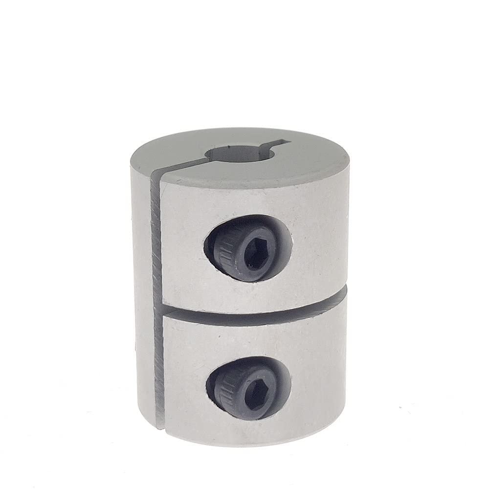 2-Pack Rigid Shaft Couplings, Stepper Motor Coupling for 3D Printers, 3/4/5/6/6.35/8/10, D20L25, Union Nuts (8×8)