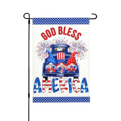 12 x 18 Burlap Garden Flag for the 4th of July, Double-Sided, Independence Day, Patriotic American House Flag, Outdoor Summer Decor, Memorial Day, Veterans Day, Farmhouse