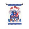 12 x 18 Burlap Garden Flag for the 4th of July, Double-Sided, Independence Day, Patriotic American House Flag, Outdoor Summer Decor, Memorial Day, Veterans Day, Farmhouse view 1