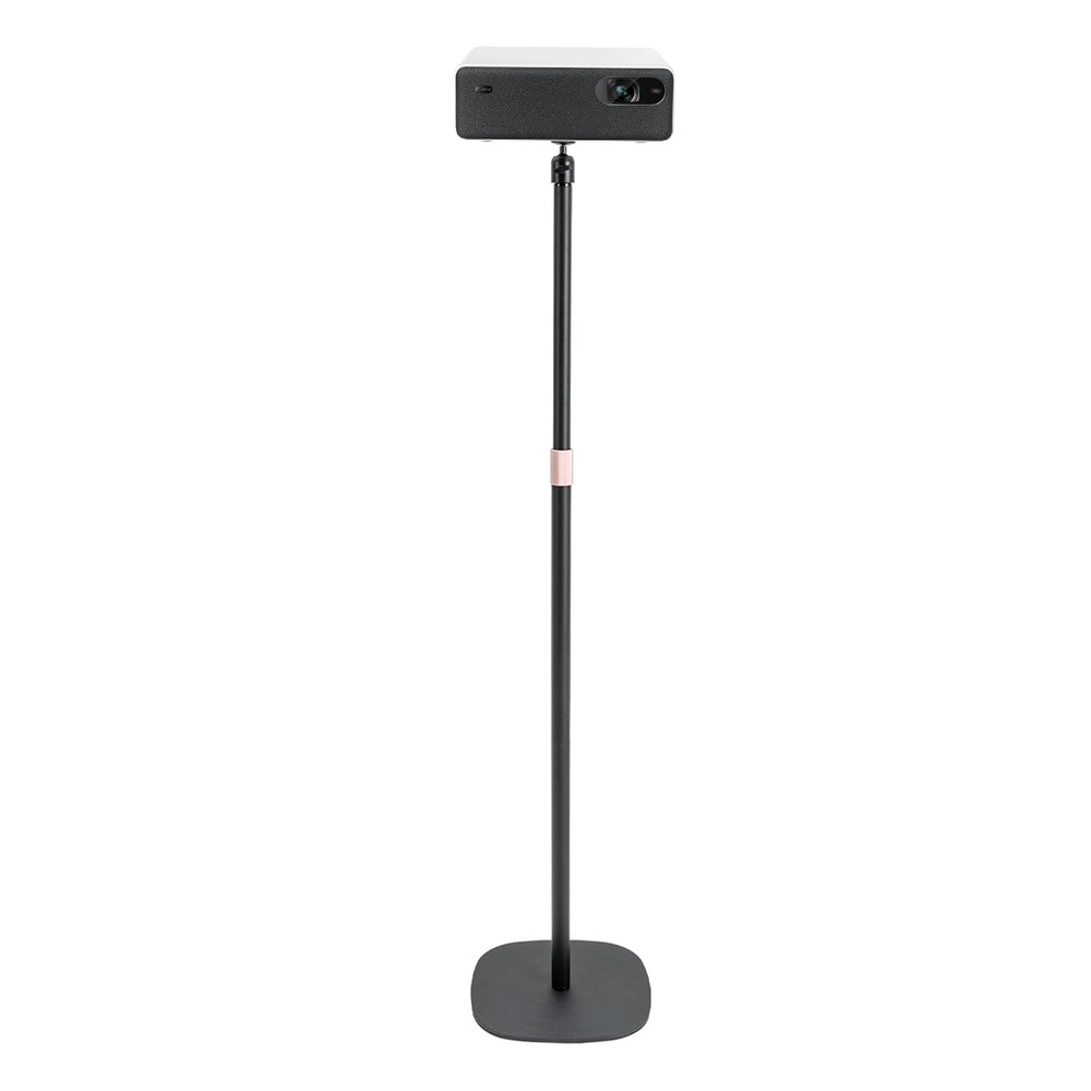 OUBUBY Projector Stand, 360° Rotating Height-Adjustable Floor Stand with Square Base