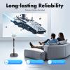 OUBUBY Projector Stand, 360° Rotating Height-Adjustable Floor Stand with Square Base view 2