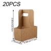 20-Pack Kraft Paper Takeout Cup Holders, Holds 2 Cups view 2