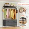 KZOBYD Garment Rack with Fabric Drawers, 90 × 40 × 180 cm (Black) view 3