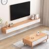 Living Room TV Stand, Solid Wood, Wall-Mounted, Gray, 220 × 20 × 24 cm view 3