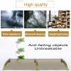 Quiet Curved Polycarbonate Door and Window Awning, UV-Protected Rain Cover, 60/80 cm W, Brown view 4