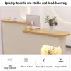 YVYKFZD Reception Desk with Counter, Lockable Drawers, Almond, L (43.3 x 19.6 x 41.3 in) view 3