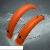 MZPOZB Bike Fender Set, 26 x 4.0 in, Wide Front and Rear Fenders for Fat-Tire Off-Road Bikes, Full Coverage, Plastic Splash Guards, 1 Set, Orange view 3