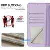 PU Leather Flip Wallet Case for Xiaomi Poco C40, RFID Blocking, Purple view 4