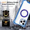 xinyunew 360° Rotating Ring Case with Lanyard for iPhone 14 Pro Max, MagSafe Compatible, Blue view 2