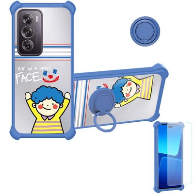 Aroepurt Case Compatible with Oppo Reno12 Pro, PC + Silicone, DYL-FACE