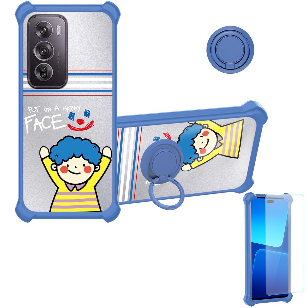 Aroepurt Case Compatible with Oppo Reno12 Pro, PC + Silicone, DYL-FACE