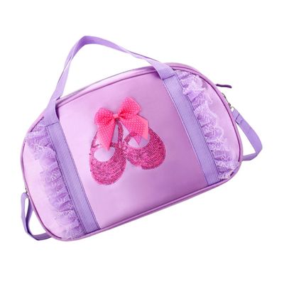 DEARMAMY Charming Ballet Bag for Girls, Purple, Oxford Cloth