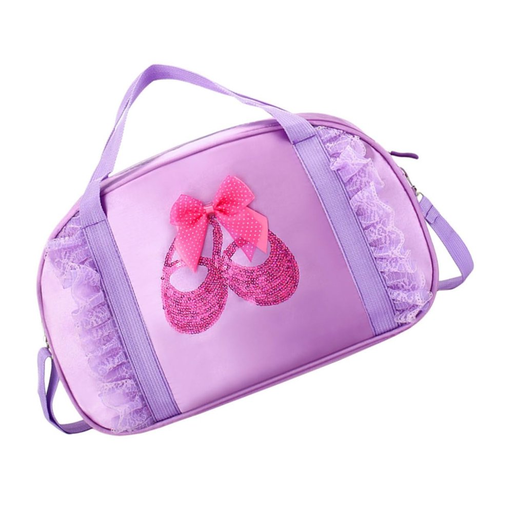 DEARMAMY Charming Ballet Bag for Girls, Purple, Oxford Cloth