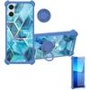Aroepurt Case for Sony Xperia 10 VI, PC + Silicone Stand, with 9H HD Screen Protector view 1