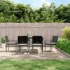 HEFZGDB 6-Piece Garden Chair Set with Cushions, Black, PE Rattan view 1