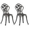 HEFZGDB Bistro Chairs 2-Piece Set, Bronze Cast Aluminum view 1