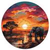 1,000-Piece Round Elephant Puzzle for Adults and Kids Ages 12+ view 1