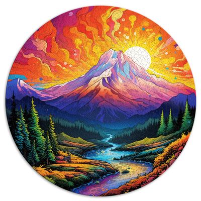1,000-Piece Mount Rainier Round Puzzle, 67.5 x 67.5 cm