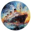1,000-Piece Round Titanic Watercolor Puzzle for Adults, 26.6 x 26.6 in view 1