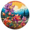 1000-Piece Puzzle for Adults, Rocky Mountain Columbia Creative Round Puzzle for Adults and Families, Cardboard Puzzle, Great Gift, 67.5 x 67.5 cm view 1