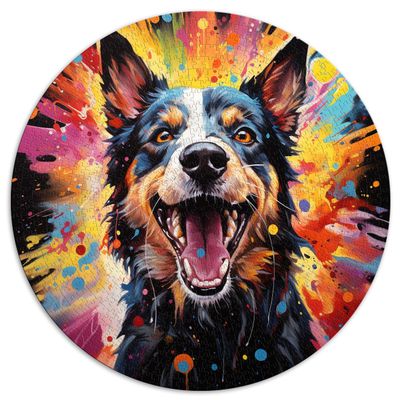 1,000-Piece Dingo Dog Round Puzzle for Adults and Children Ages 12+