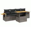 Rantry 5-Piece Patio Sofa Set with Gray Polyrattan Cushions view 2