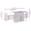 Rantry 5-Piece Patio Sofa Set with Gray Polyrattan Cushions view 3