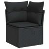 Rantry 11-Piece Black Poly Rattan Garden Sofa Set with Cushions view 4